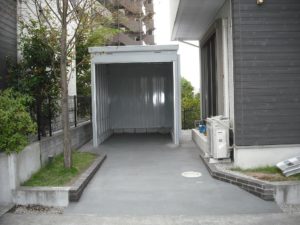 大型オートバイの車庫を作る。八王子別所での工事例と費用のお話