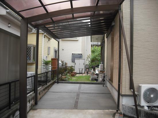 駐車場を広げカーポートリフォーム工事(八王子市散田町)