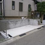 八王子市払い下げのごみ置き場を駐車場