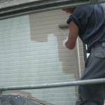 外壁塗装とサッシ窓を同時に行う工事例。八王子市石川町