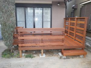 ウリン材ハードウッドでデッキ工事（あきる野市五日市）