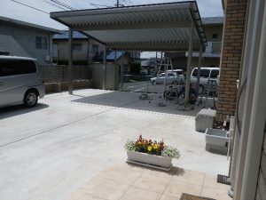 新築外溝工事とデッキ工事（昭島市朝日町）