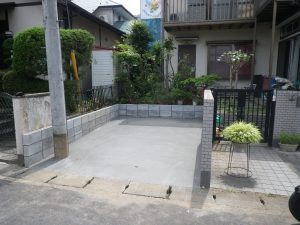 町田市相原でお庭を駐車場へリフォームと駐車場を広げる工事例と価格