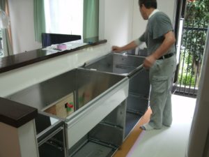 キッチン交換リフォーム工事例と費用　八王子めじろ台